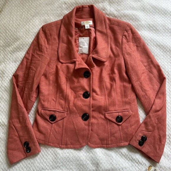 NWT Talbots Buttoned Salmon Blazer - Picture 1 of 6